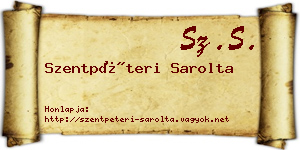 Szentpéteri Sarolta névjegykártya