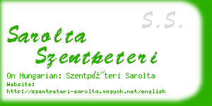 sarolta szentpeteri business card